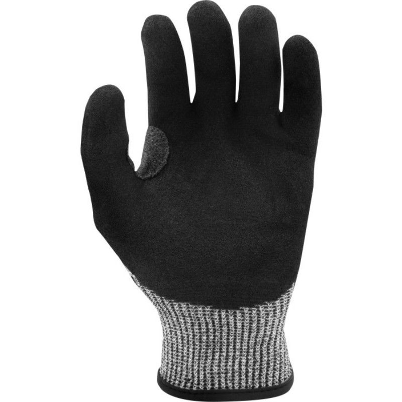 Anti Cut mechanic gloves with sandy nitrile coated TPR Impact resistant cut level 5 04