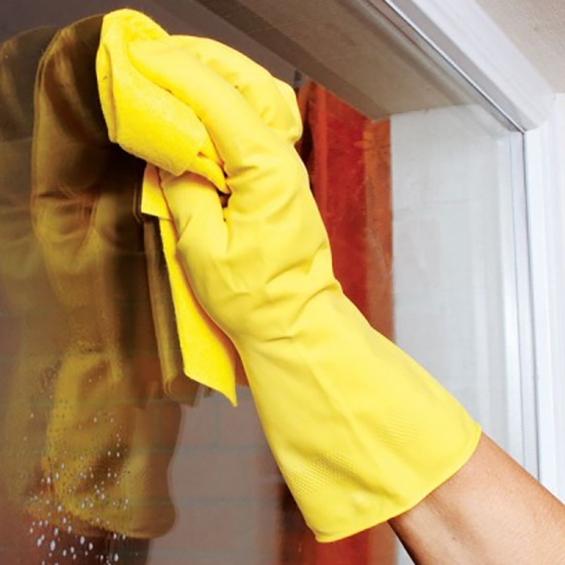 Reusable Anti slip Palm CE EN 420 Certified Yellow Household Cleaning Gloves for Dish washing Kitchen Sanitary 09