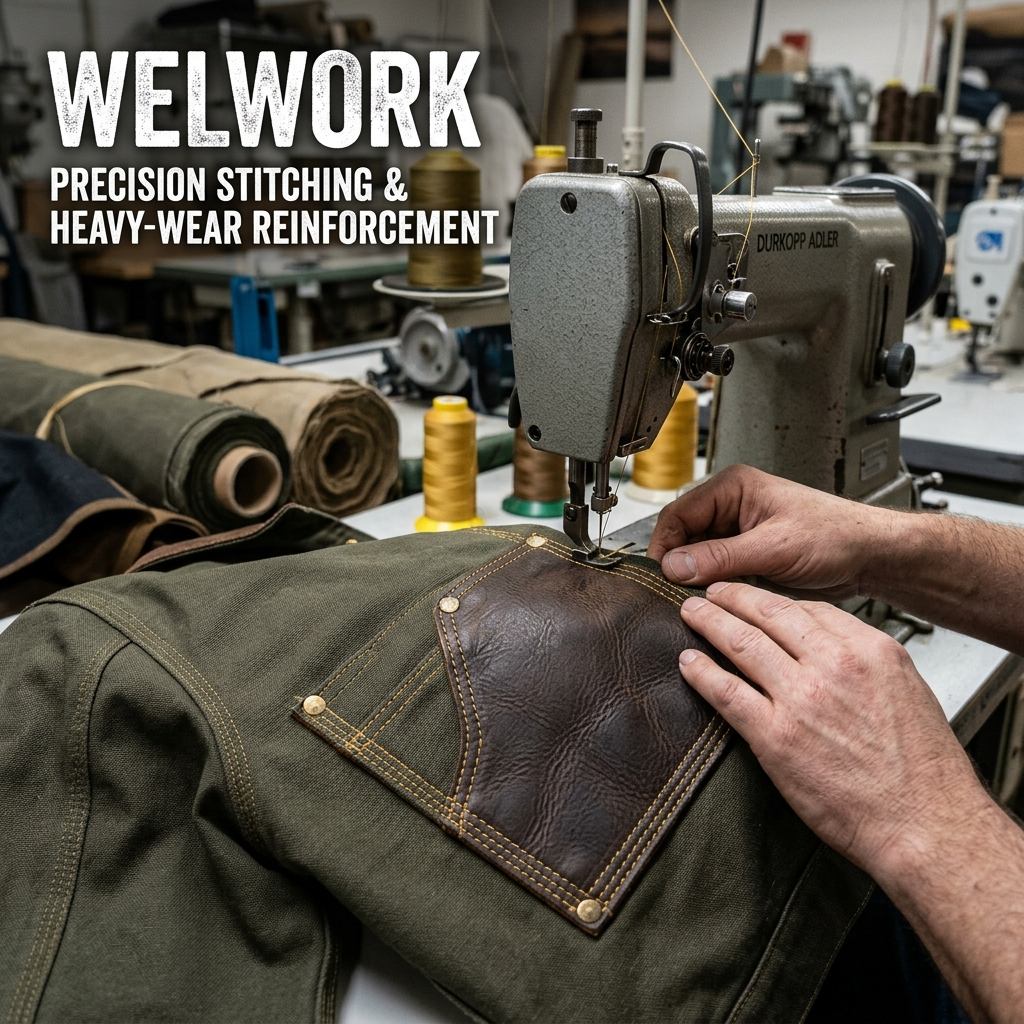 Welwork Precision Stitching Heavy Wear Reinforcement